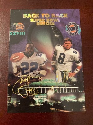 1994-95 Sports Stars USA Emmitt Smith/Troy Aikman Back To Back SB Heroes 91 Card