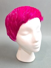 Hot Pink Feather Fascinator Church Hat MCM Vintage