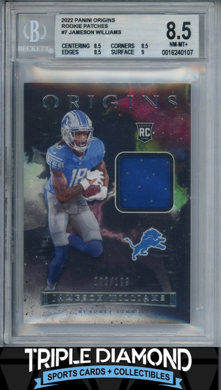 Jameson Williams Panini Origins Rookie Patches #ROPJWI Base