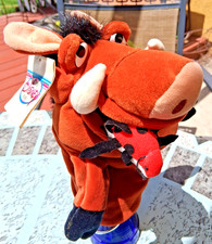 Disney THE LION KING PUMBAA Hand Puppet Toy 10" NWT Disney Store PLUSH Warthog
