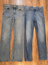 2 pairs of jordache skinny and bootcut jeans children's size 10