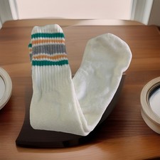 VTG Mens Socks Sport Tube Stripe Acrylic Orlon Multi Color 80s 19  USA Made