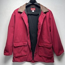 Vintage Marlboro Country Store Red Chore Coat Jacket Barn With Vest Mens Medium