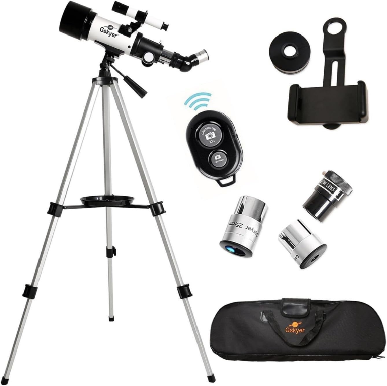 Gskyer Telescope, 70mm Aperture 400mm AZ Mount Astronomical 