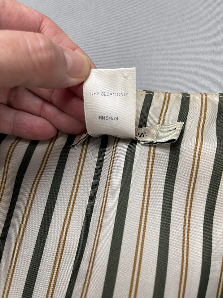 Chaleco Ann Taylor Mujer L Verde Tweed Botón Frontal Forrado Mezcla Lana Foto 3 de 4