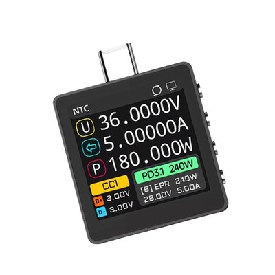 USB C Tester Featuring 24P Direct Mode And Accurate Voltages Current Reading