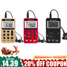 Portable Radio V112 Pocket Sports Radio Digital FM/AM Mini Radio For Xmas Gift