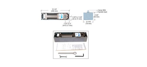 Jackson Adjustable Floor Closer Body & Cement Case 120° Max Door Opening - Picture 2 of 5