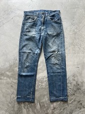 Vintage 60s Levi s 502 Big E Selvedge Jeans W31 Gripper Zipper USA