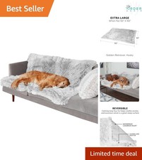 Waterproof Reversible Pet Blanket Large Faux Fur Velvet Indoor Couch Bed Cover