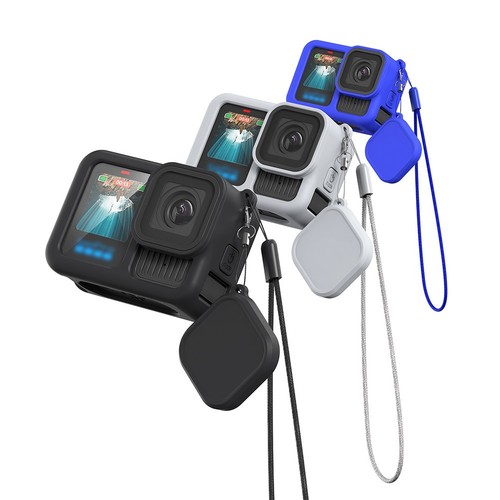 Étui de protection en silicone facilement portable avec bouchon d'objectif pour - Photo 8/32