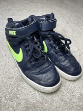 Nike Court Borough Mid 2 CD 7782-403 Size 7Y Dark Obsidian Lime