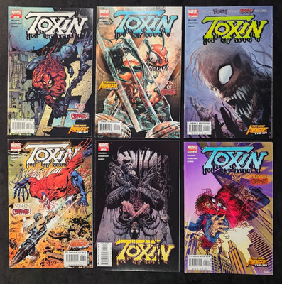 TOXIN 1 2 3 4 5 6 Complete SET KEY 1st SOLO Series Spider-man Venom Marvel LOT