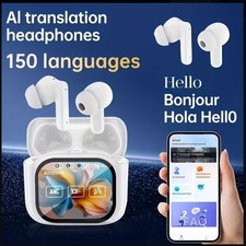 Ecouteurs Casque Audio IA Traducteur Instantané Ecran Tactile LCD Bluetooth 