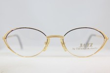 GREAT VINTAGE USED TIFFANY JAZZ TJ01 23K GOLD PLATED EYEGLASSES MADE IN ITALY