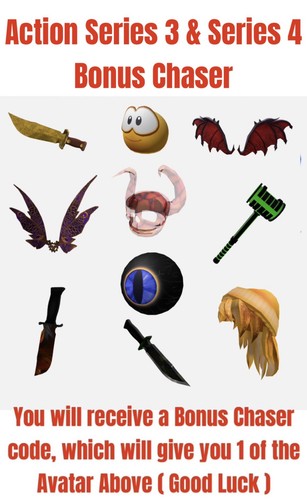 Roblox Action Series 3 / Series 4 - Bonus Chaser Toy Code - Stocked ...