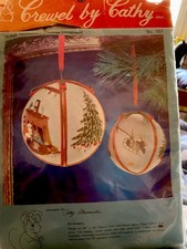 Crewel by Cathy SANTA CLAUS 10" Heirloom Christmas Ornament Kit 157