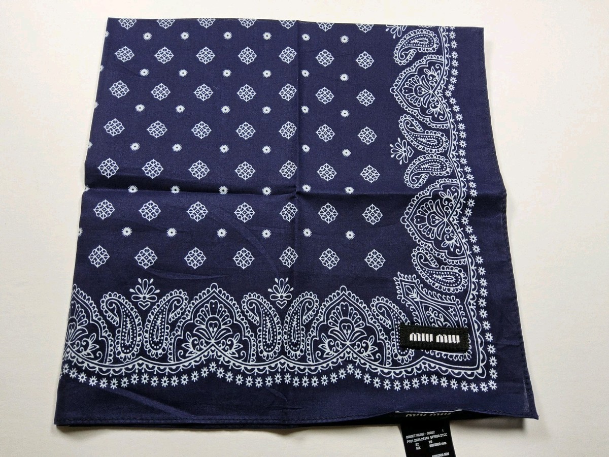 miumiu バンダナ Miu Miu GWP Gift With Purchase Novelty Handkerchief Bandana Scarf