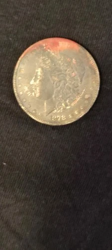 1878 8 Tail Feathers Morgan Silver Dollar damaged scrap bent burned filler coin