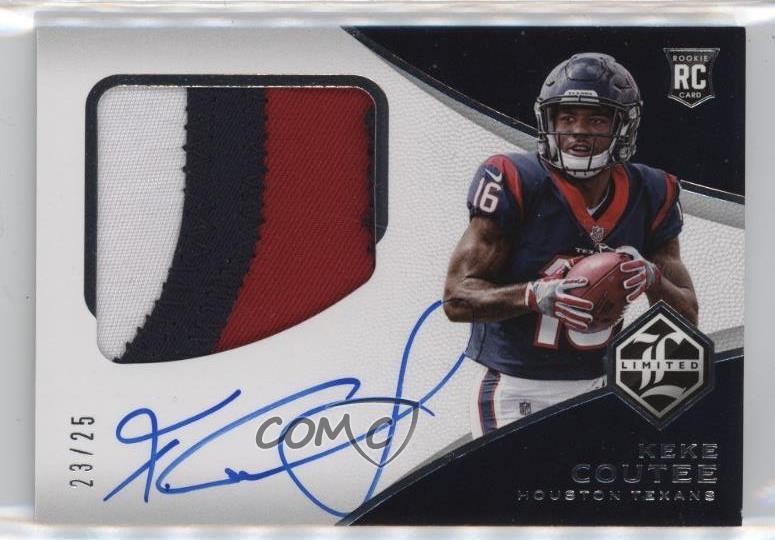 2018 Limited Silver Spotlight 23/25 Keke Coutee RPA Rookie Patch Auto RC 0hx6