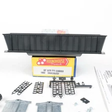 Roundhouse HO Scale Undecorated Black 50' Bathtub Gondola Kit 1660 (W)