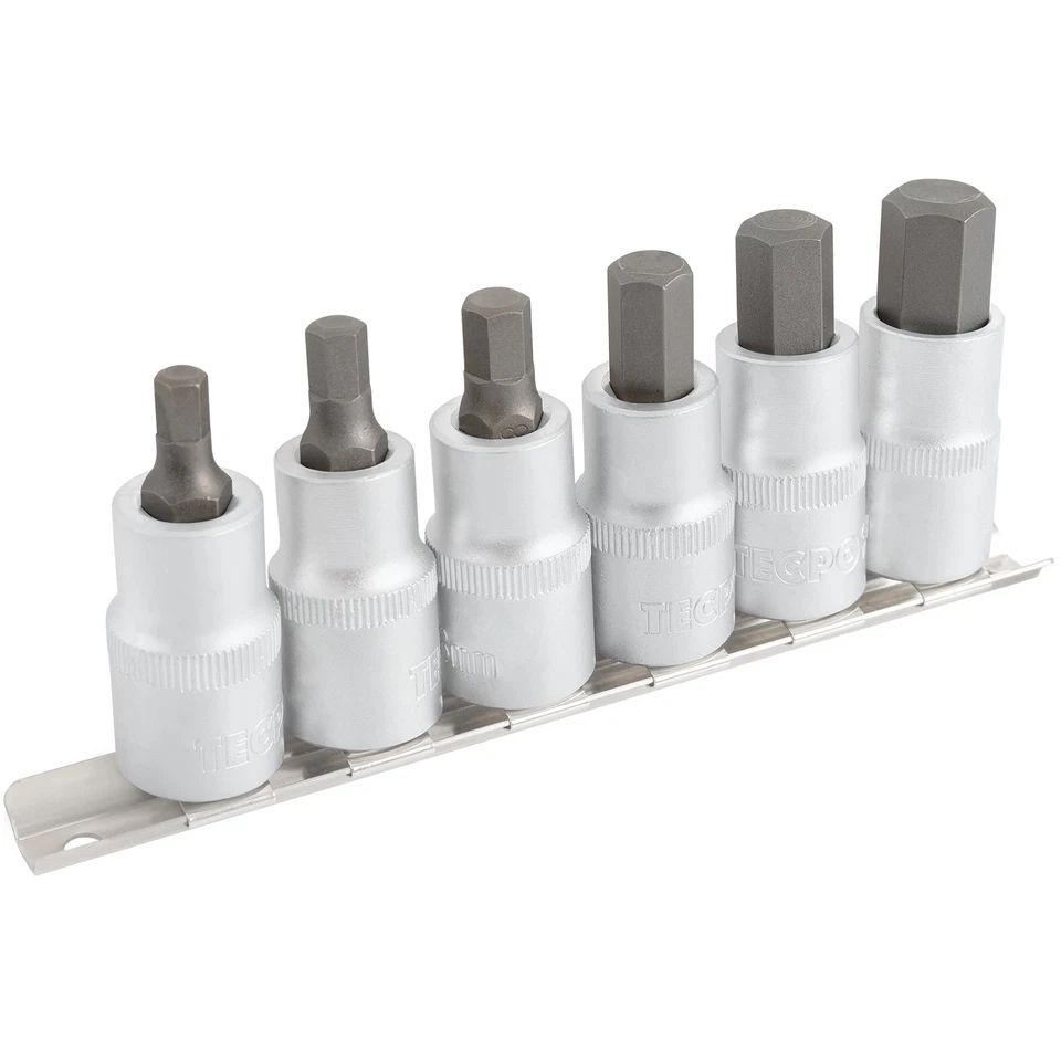 INNENSECHSKANT STECKSCHLÜSSEL SATZ 6-14mm 1/2 ZOLL SECHSKANT für INBUS SCHRAUBEN - Bild 3 von 4