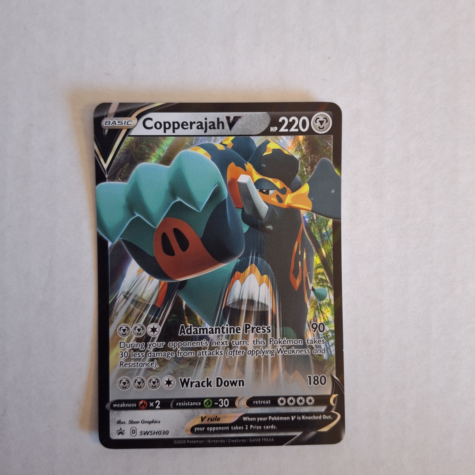 Copperajah V SWSH030 NM Promo Rare Pokemon Card