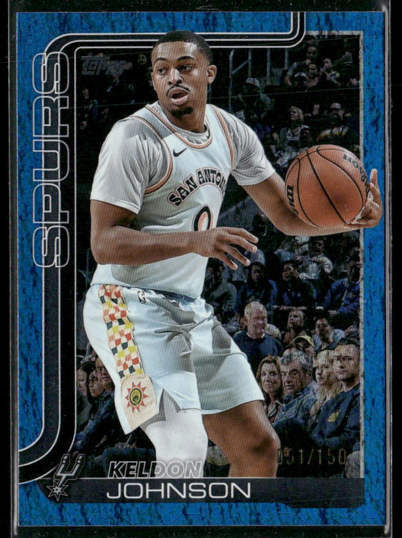 2025-26 Topps #200 Keldon Johnson Blue Holo Foil #/150