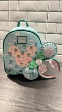 NWT Disney Vacation Club "Welcome Home" Loungefly Set - Mini Backpack & Ears