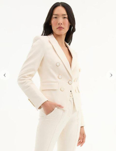 2025 NEW AUTHENTIC VERONICA BEARD Diego Dickey Jacket in Ecru $698 - Picture 4 of 13