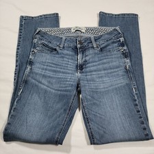 Ariat Real Jean Womens 30L Bootcut Mid Rise Thick Stitch Dark Wash Stretch 31x33