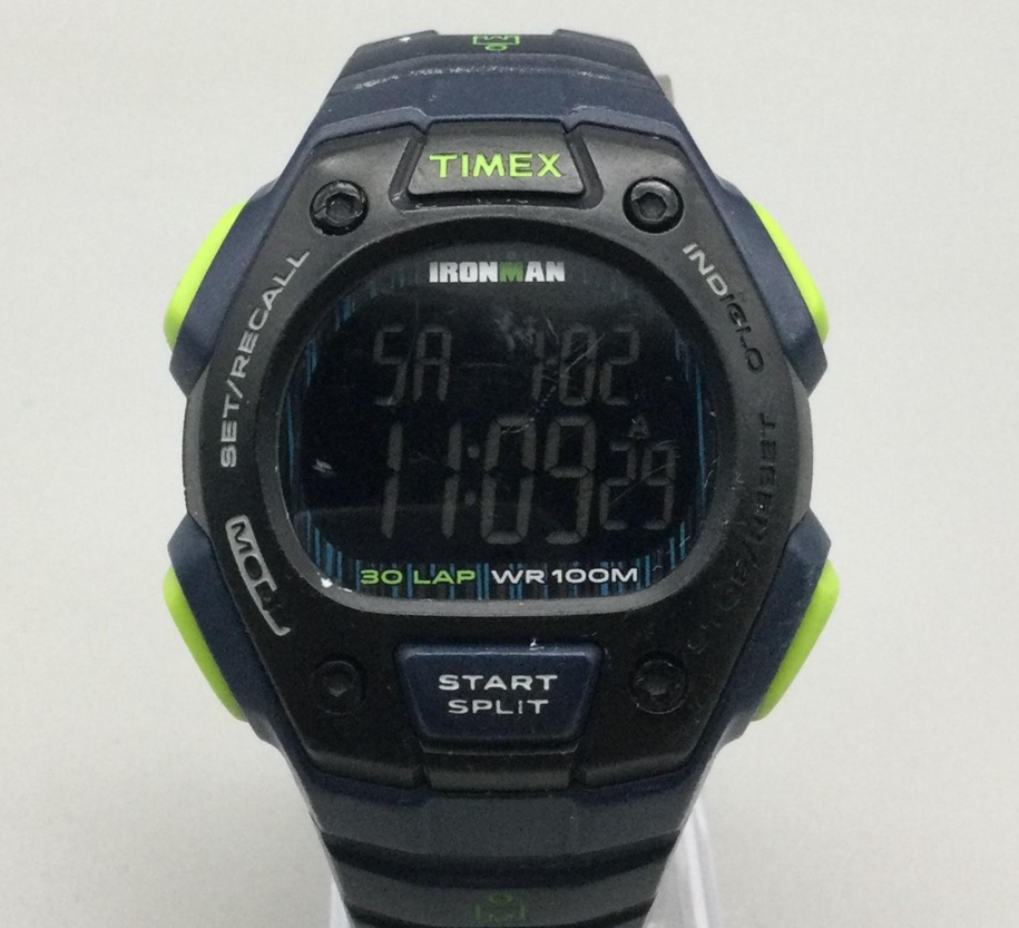 Timex Ironman 30 Lap Digital Watch Mens 41mm Blue Indiglo T5K783