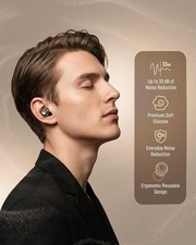 Reusable Ear Plugs for Sleep, Travel Work 33dB Noise Reducing Silicone Ear Plugs