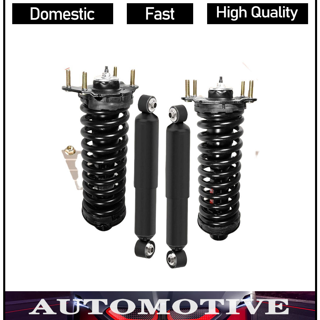 Monroe OEM Front Struts & Rear Shocks W/ Sway Bar For 2002-2012 Dodge/Jeep