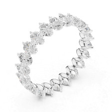 1.6 Ct Oval VVS1/D Diamond Ring 14K Gold Anniversary Eternity Wedding Ring p343