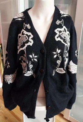 Vintage Angora Strickjacke Von Malina Wong  Gr. 38 Damen  - Bild 1 von 4