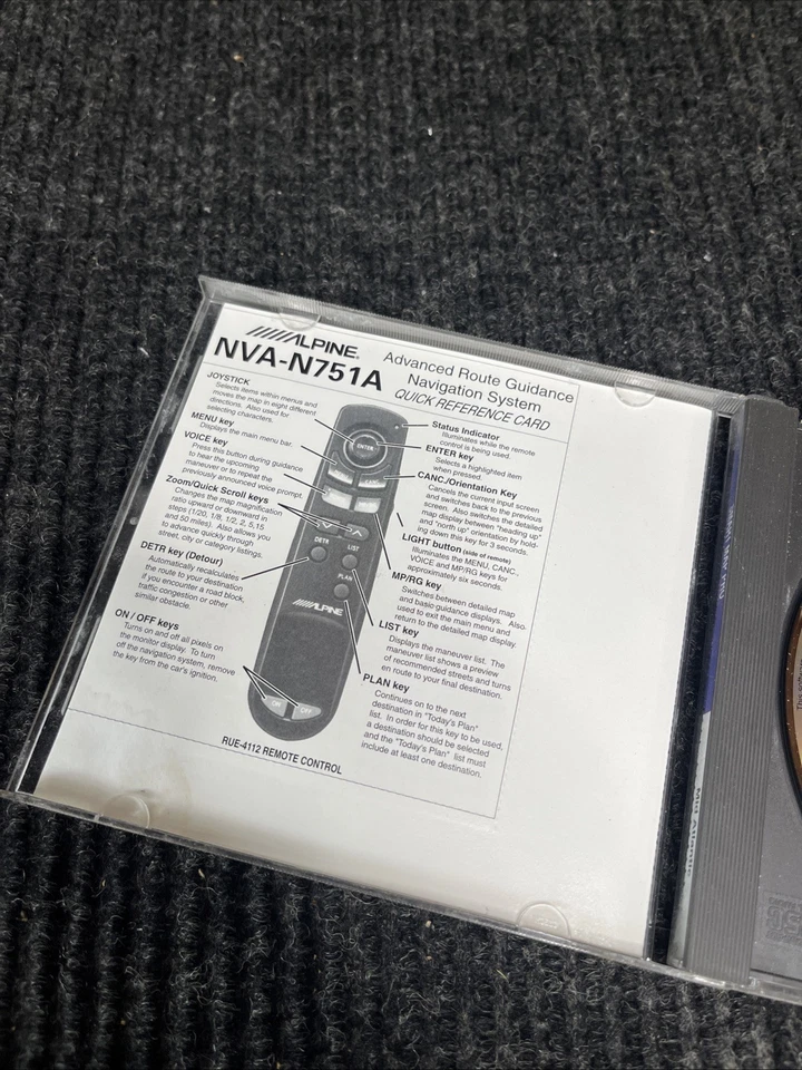 🔥Alpine NVS-A0003-2.0  (Mid Atlantic) CD-ROM Navigation Smart Map Pro Disc Used - Image 3 of 4