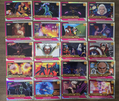 2025 Topps Finest X-Men '97 Greatest Hits Insert Full Set 1-20 (20