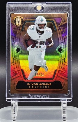 2024 Panini Rose Gold Standard De Von Achane Dolphins (04/24) Rare/low print