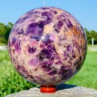 8.01LB Natural Dreamy Amethyst Quartz Sphere Crystal Ball Reiki Healing — photo 5