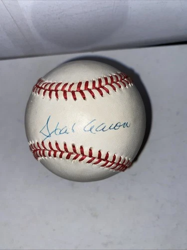 Hank Aaron Autographed Official NL Baseball  JSA COA LETTER