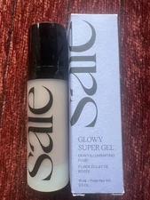 ❤️ SAIE Glowy Super Gel SUNGLOW Lightweight Dewy Illuminating FLUID 0.5 Oz NIB❤️
