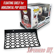 Horizontal Floating Shelf for Funko Pop Boxes | For Sideways Boxes | Includes mo