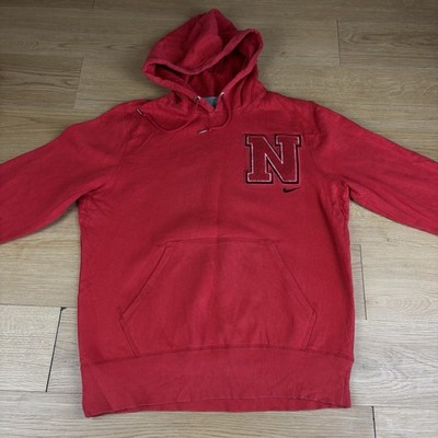 Vintage Nike Nebraska Cornhuskers 90s Y2K Pullover Hoodie College Spellout M