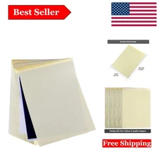 100 Sheets Blue Tattoo Transfer Paper, 8.25x11.75 Inch for Effortless Stenciling