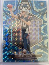 2024 Panini Mosiac NFL Drake Maye RC Blue Reactive #303 NE Patriots
