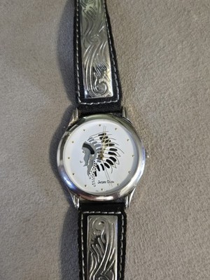 Vintage Jacque Ciara Female Indian Chief Silver Watch Cleaned With New Battery