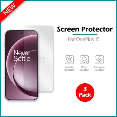 3-Pack LCD Ultra Clear HD Screen Phone Shield Protector for Android OnePlus 15