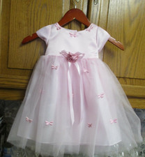 KID COLLECTION 5135 PINK SZ M TODDLER Headband DRESS GOWN SPRING NWT