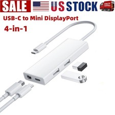 USB-C to Mini DisplayPort USB 3.0 PD 4 IN1Adapter 4K 60Hz Video Quick Charger
